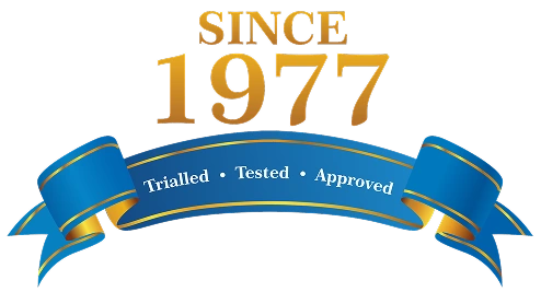 Since 1977 — Trialled, Tested, Approved